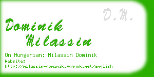 dominik milassin business card